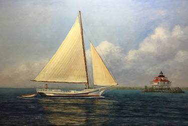 Print of Sailboat Paintings by Mark Hunter