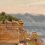 Near & Far was inspired by a visit to the North Rim of the Grand Canyon.One can only appreciate the magnificence of the Grand Canyon by standing on its rim and viewing its expanse. Never the less, I hope that the viewer of this painting can get a sense of the place, the mile high depth of the canyon, its 20 mile breadth, and beautiful colors.