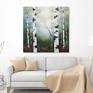 'Magic Hour' landscape painting by artist Melissa McKinnon displayed insitu in a neutral contemporary living room.