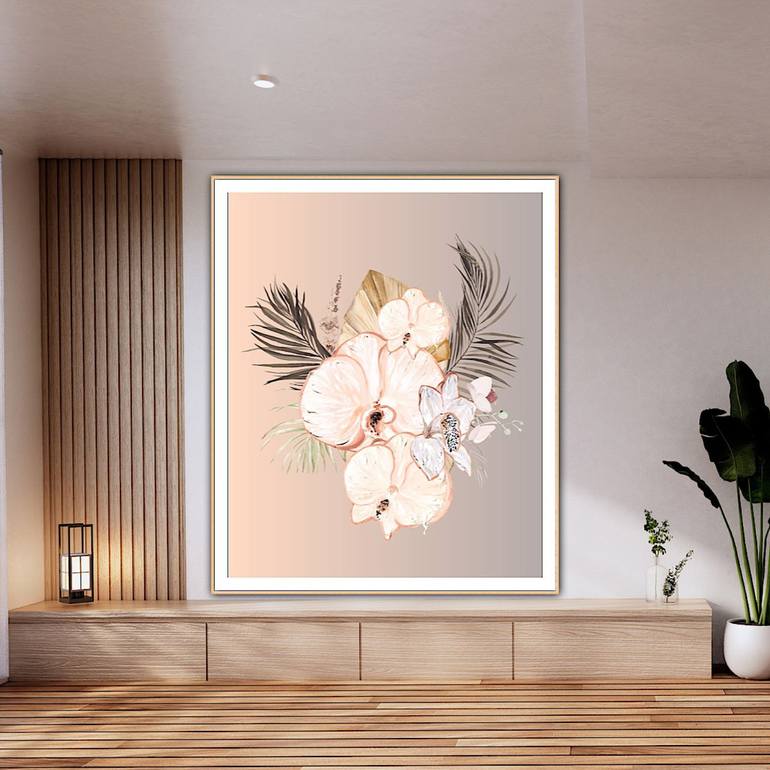 Original Modern Floral Digital by MARIE ANTUANELLE