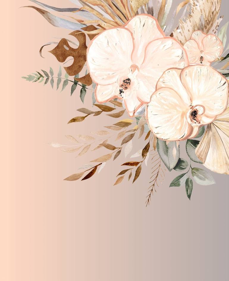 Original Art Deco Floral Digital by Marie Antuanelle