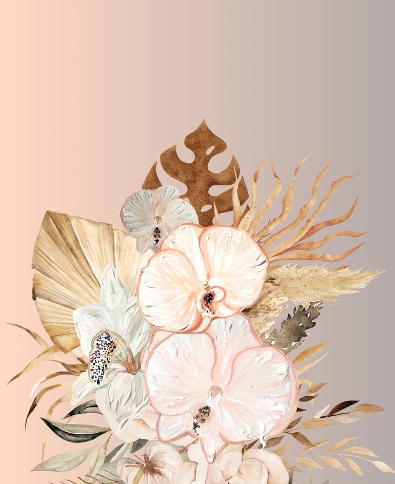 Original Art Deco Floral Digital by MARIE ANTUANELLE