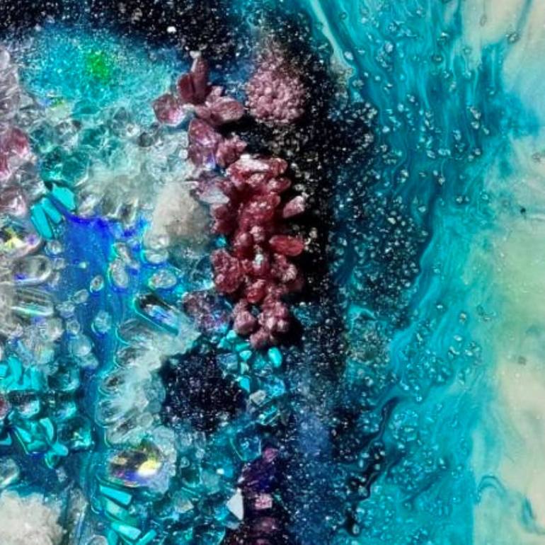 Original Abstract Beach Mixed Media by MARIE ANTUANELLE