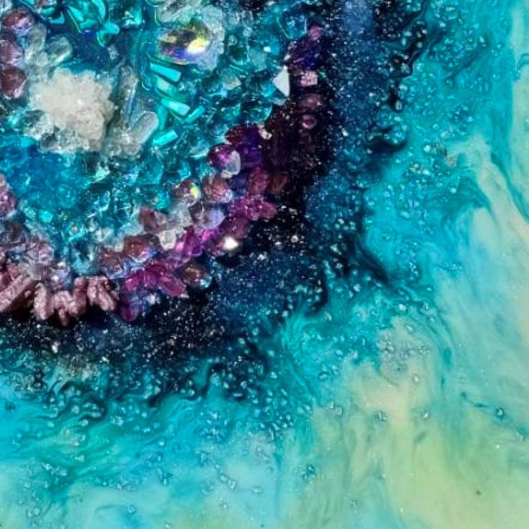 Original Abstract Beach Mixed Media by MARIE ANTUANELLE