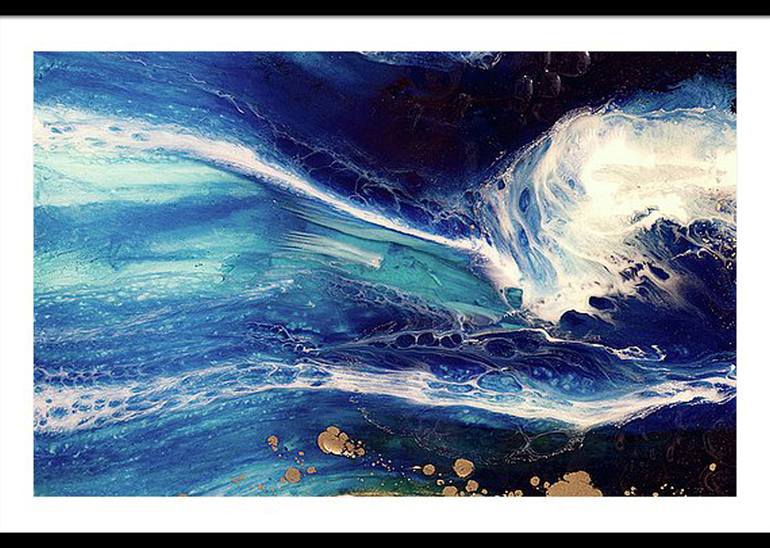 Abstract Seascape. Blue Ocean. Bondi Surf Aqua. Art Print. Antuanelle