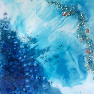 Blue Reef Abstract Seascape Original Artwork. - Limited Edition of 1 thumb