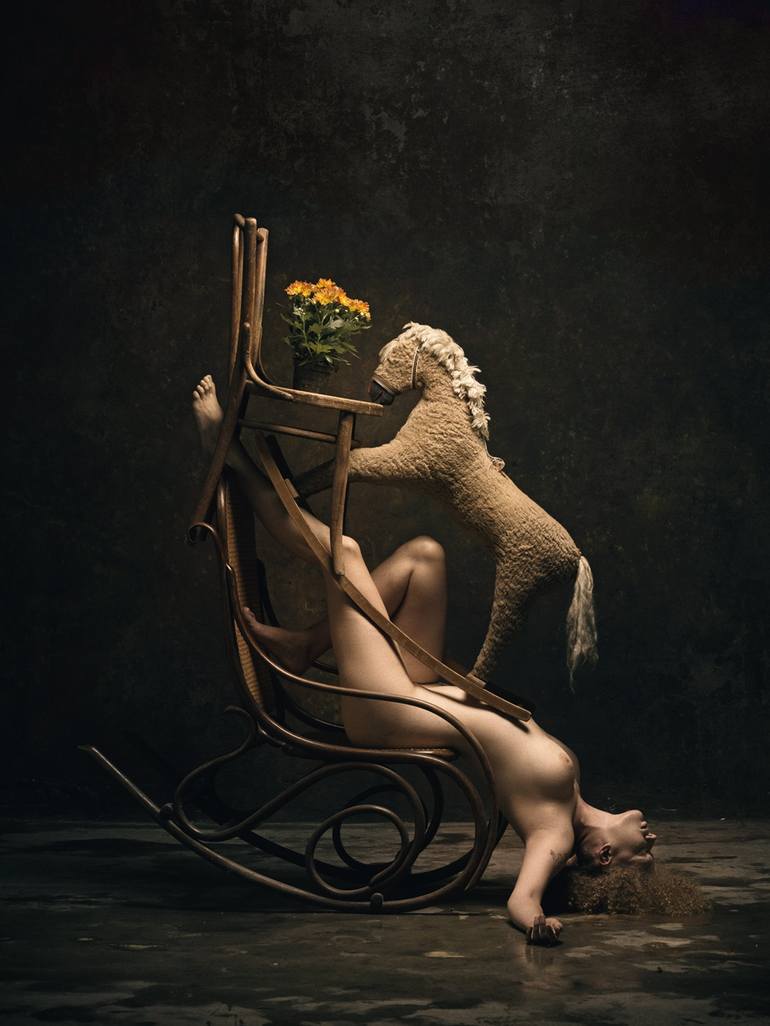 Composition for Rocking Chair and Horse - Art Nude - Limited Edition of 6  Photography by Peter Zelei | Saatchi Art