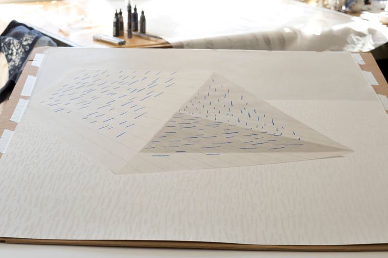 Original Abstract Geometric Painting by Sam Tudyk