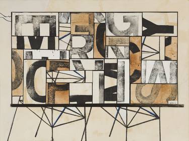 Original Abstract Typography Collage by Sam Tudyk