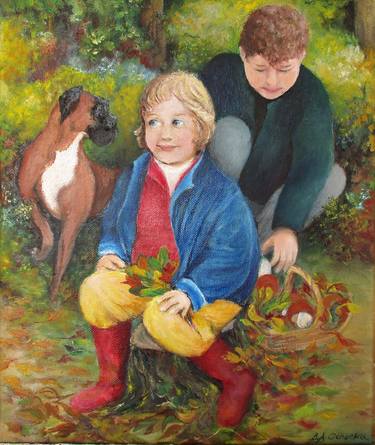 Original Children Painting by Barbara Anna Cichocka