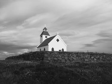 Modrudalur Church at Dawn, Iceland (BW) MEDIUM thumb