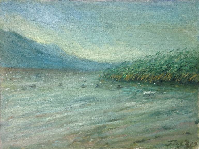 Original Impressionism Landscape Painting by Goce Ilievski