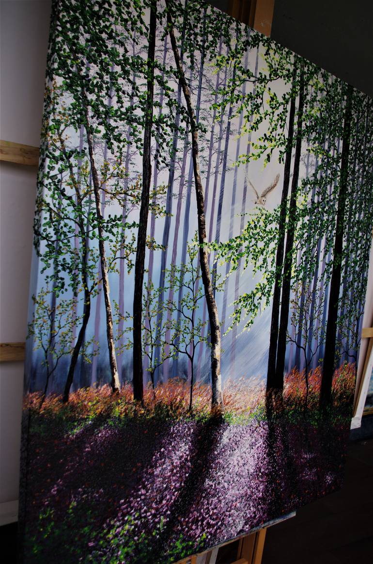 Original Folk Landscape Painting by Hazel Thomson