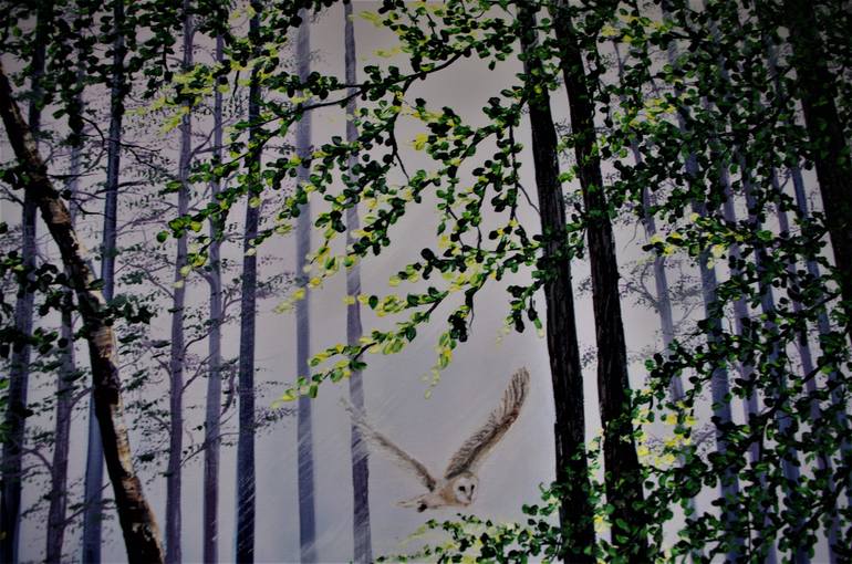 Original Folk Landscape Painting by Hazel Thomson