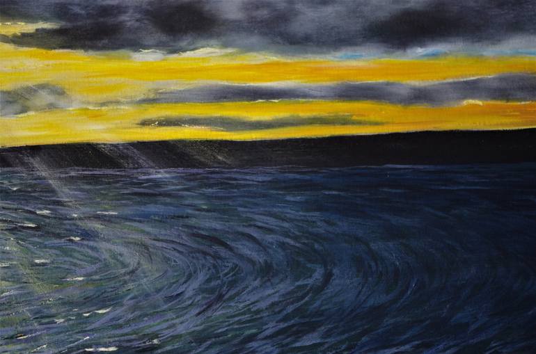 Original Contemporary Seascape Painting by hazel thomson