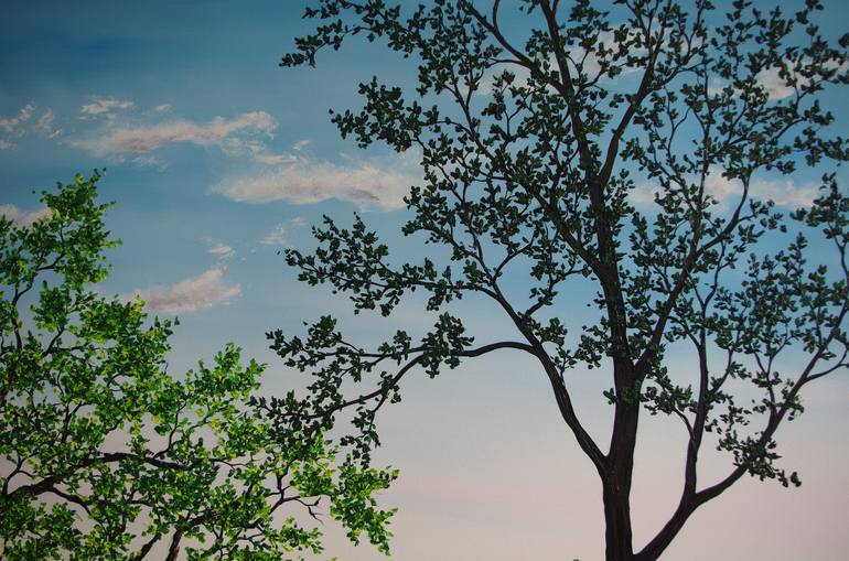 Original Fine Art Tree Painting by hazel thomson