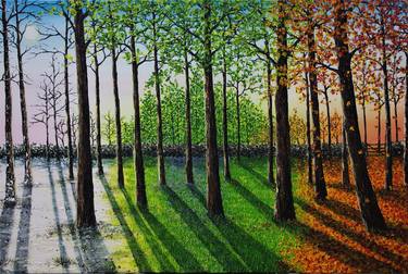 Original Contemporary Seasons Paintings by hazel thomson