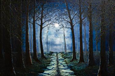 Moonlit Forest Path thumb