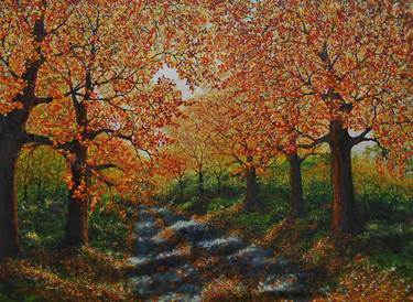 Print of Realism Tree Paintings by hazel thomson