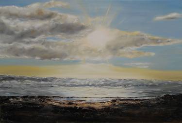 Print of Realism Seascape Paintings by hazel thomson