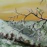 A beautiful large painting representing one year of the many years of an Oak Tree's life. Bright and full of hope. Painted with pallet knife and brush, textured and carried along the sides of the canvas.
