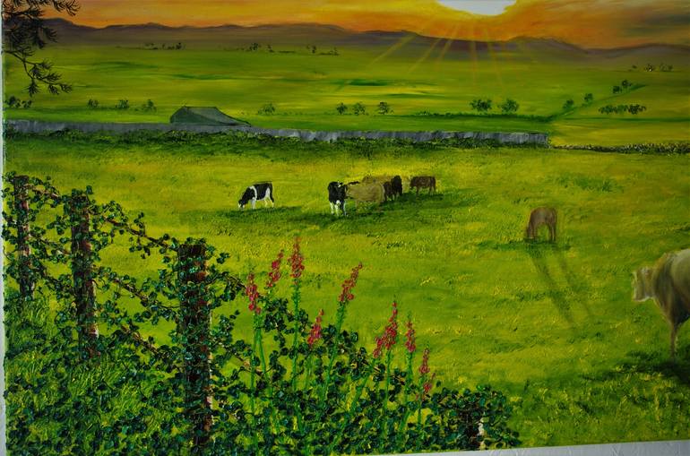 Original Fine Art Landscape Painting by hazel thomson