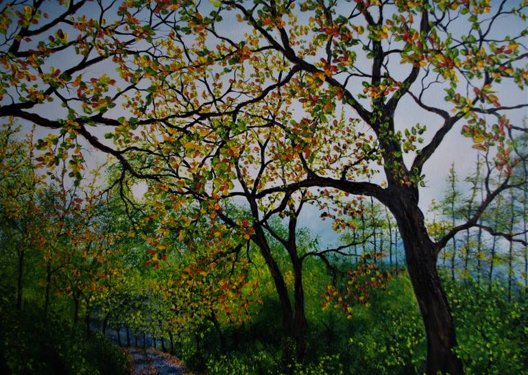 Original Impressionism Landscape Painting by Hazel Thomson