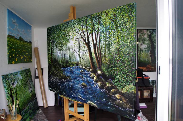 Original Expressionism Landscape Painting by Hazel Thomson