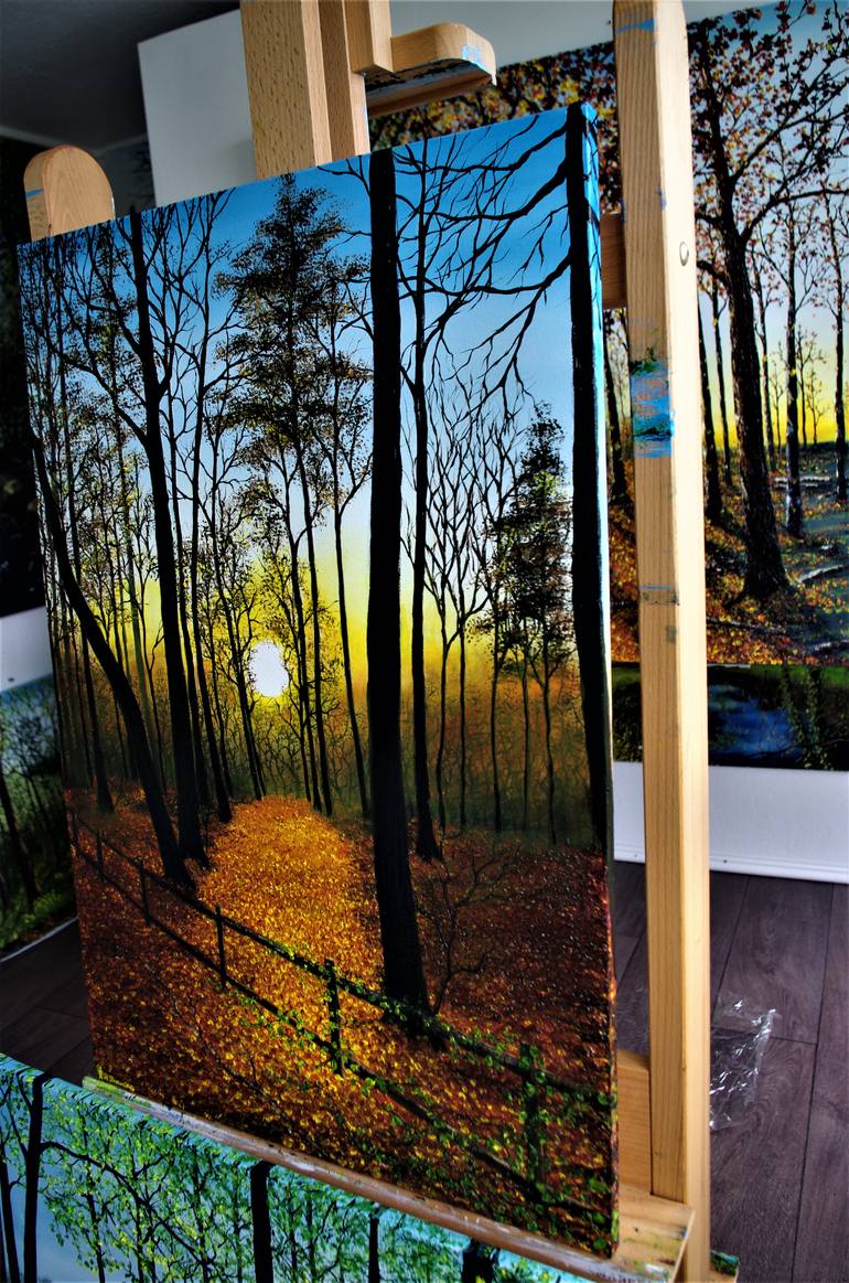 Original Expressionism Landscape Painting by Hazel Thomson