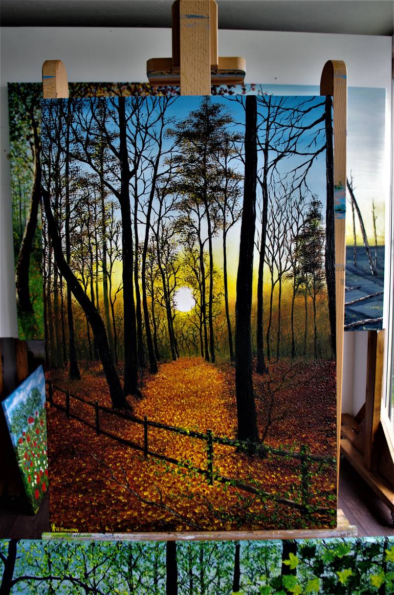 Original Expressionism Landscape Painting by Hazel Thomson