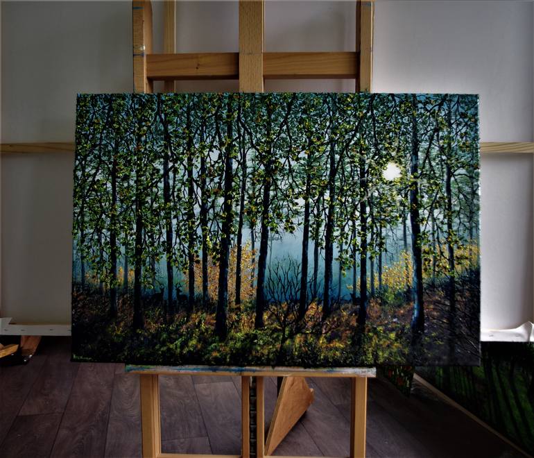 Original Folk Landscape Painting by Hazel Thomson