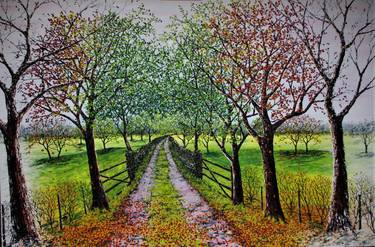 Print of Fine Art Landscape Paintings by hazel thomson