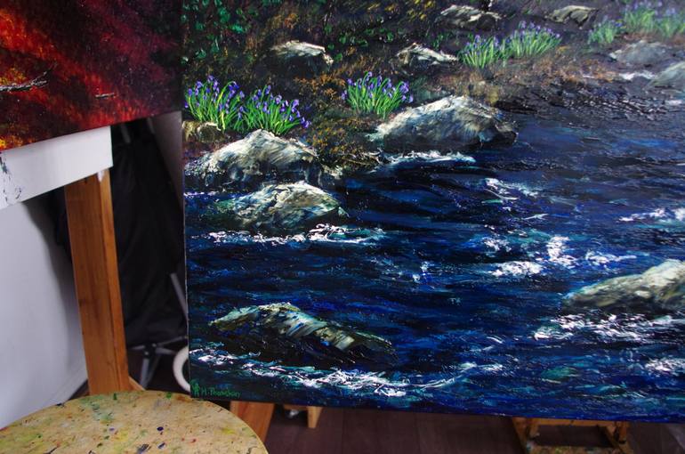 Original Expressionism Water Painting by Hazel Thomson