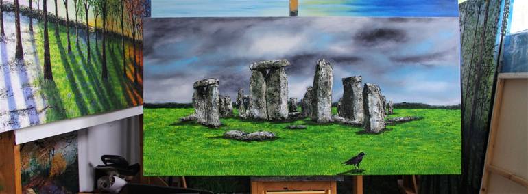 Original Folk Language Painting by Hazel Thomson