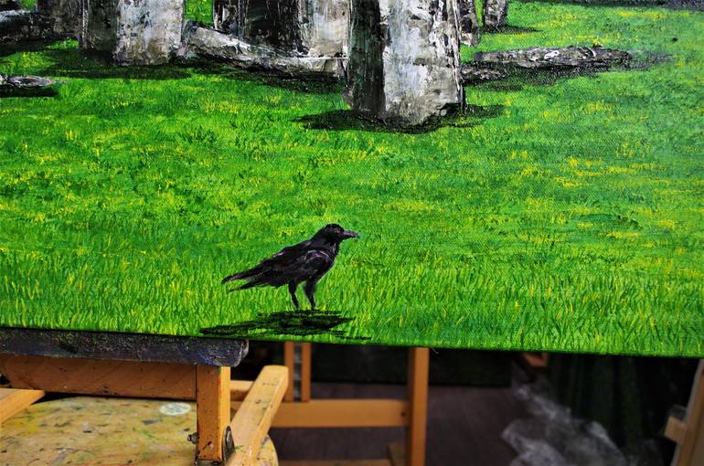 Original Folk Language Painting by Hazel Thomson