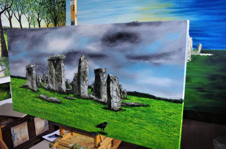 Original Folk Language Painting by Hazel Thomson