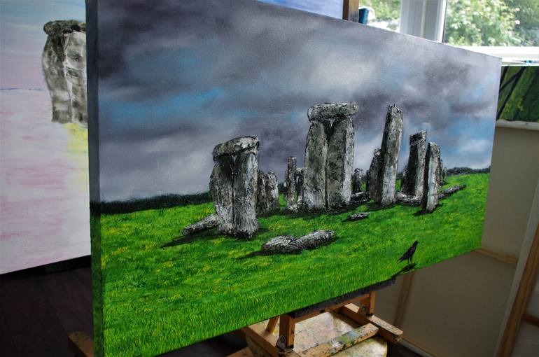 Original Folk Language Painting by Hazel Thomson