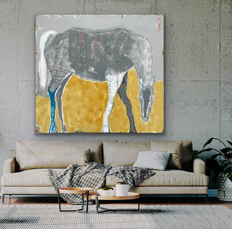 Original Abstract Animal Painting by Kris Gebhardt