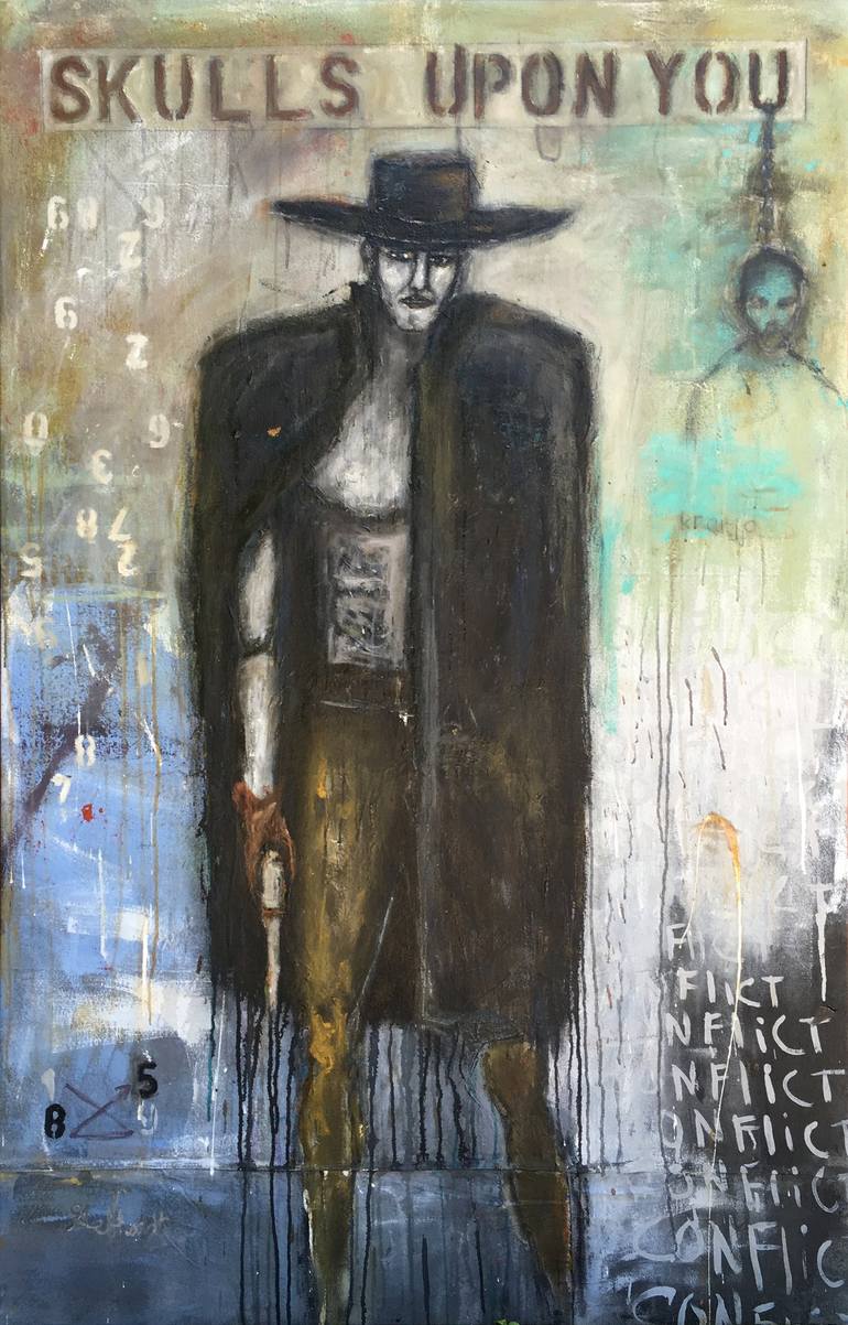 Original Abstract Portrait Paintings by Kris Gebhardt