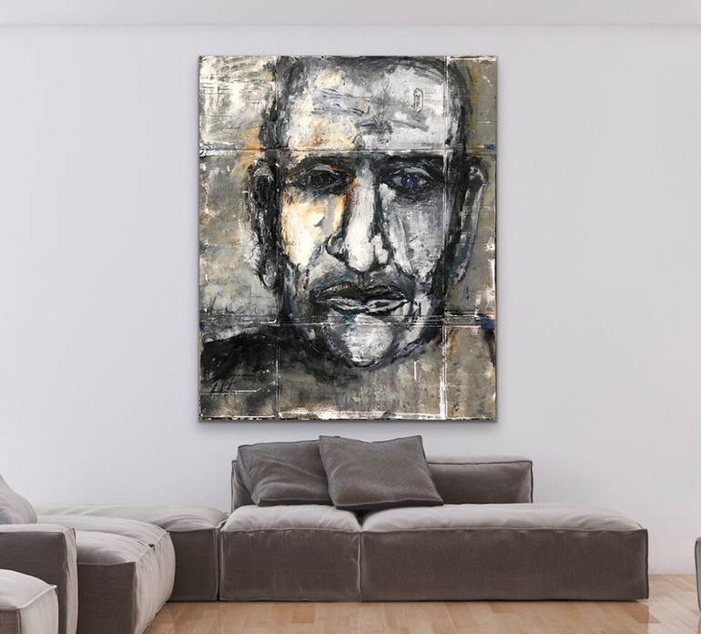 Original Abstract Expressionism Portrait Painting by Kris Gebhardt