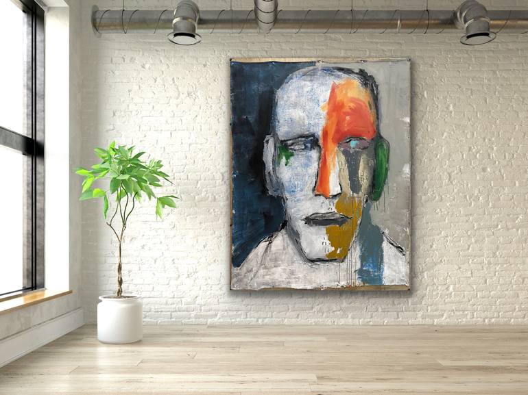 Original Abstract Portrait Painting by Kris Gebhardt