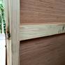 Back of hand-made wood panel