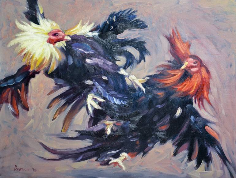 fighting rooster illustration