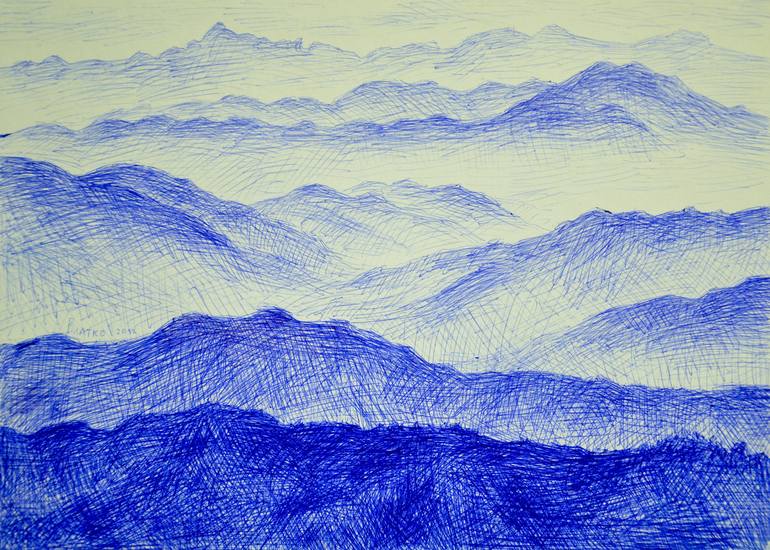 mountain landscape drawings