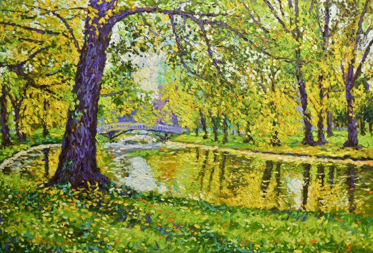 Autumn Colors In The Park Painting By Vladimir Ilievski 