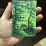 This painting is done on site, plein air, in a mountain forest near Skopje, Macedonia. It is miniature painting painted on canvas applied to a thin fibreboard (MDF board).

This is one of the few very personal paintings to me that brings the vibrant moment with it, the feeling that was part of me while I was in that specific place on that specific moment.