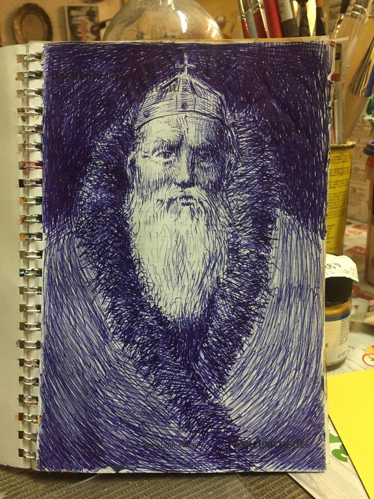 Original Portraiture People Drawing by Vladimir Ilievski