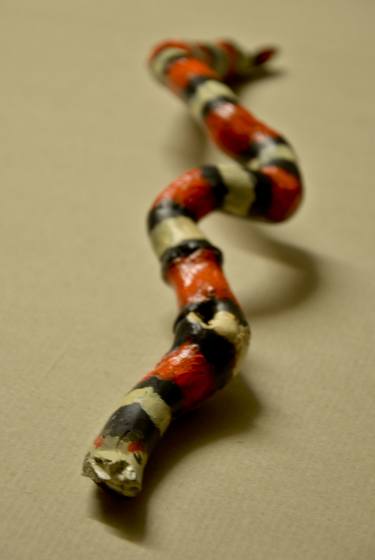 Snake (milksnake), wooden sculpture thumb