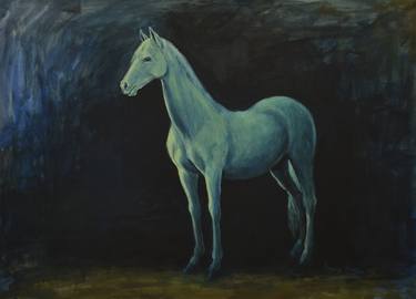 White Horse in Blue thumb