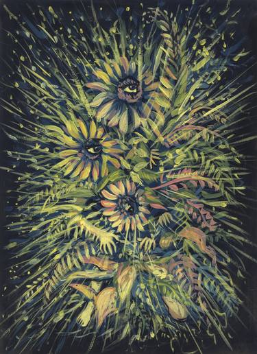 Print of Expressionism Floral Paintings by Vladimir Ilievski